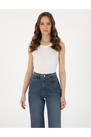 Pierre Cardin Kadın Beyaz Bluz Örme 50305783-vr013 Beyaz