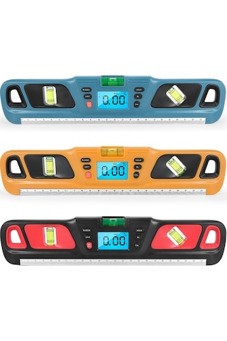 Novahub Profesyonel Su Terazisi Hw-200 Dijital Ekranlı Seviye Ölçer Açı Cetveli Seviye Cetveli Çok İşlevli Dijit Camgöbeği