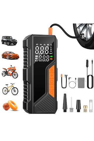Enshall 4500mah Şarjlı Çantalı Araç Çakmaklık Uyumlu Kompresör
