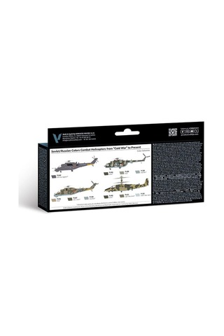 Vallejo 71601 8x18 Ml. Soviet/russian Colors Combat Helicopters Post Wwıı To Present, Model Air Serisi Model Boyası Seti Renkli