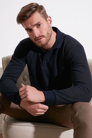 Buratti Pamuklu Regular Fit Düğmeli Polo Yaka Erkek Kazak 456211 Lacivert