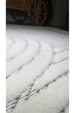 Elvey Home Krem Bohem İskandinav Sisal Pamuk Taban Yıkanabilir Özel Kesim Kaymaz Salon Mutfak Koridor Halısı Krem