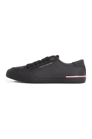 Tommy Hilfiger Erkek Core Corporate Vulc Leather Sneaker-6107 Siyah