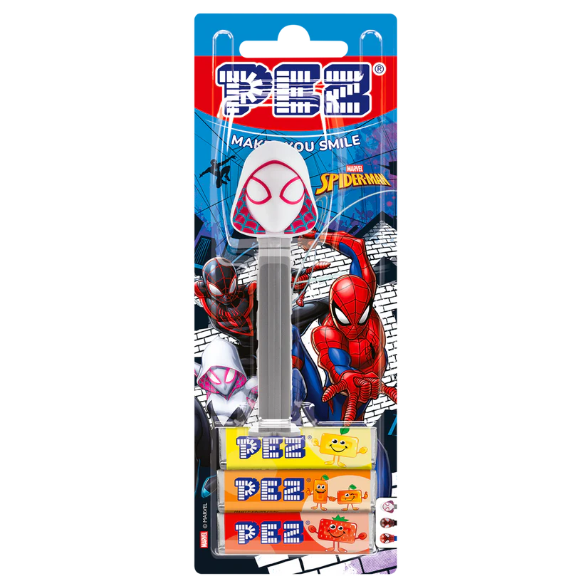 Pez Dispenser Marvel Ghost Spider Meyve Aromalı Şekerleme Makinesi Ve Şekerleme Yedekleri