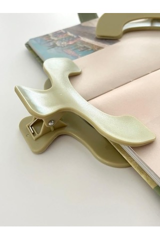 Açık Yeşil Çok Fonksiyonlu Kitap Ve Defter Klipsi / Sayfa Tutucu / Journal Ve Scrapbook Yardımcısı / Zeytin Yeşili