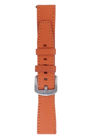 Fro Lw38-43 20 Mm Hakiki Deri Safiano Turuncu Kordon Silver Toka