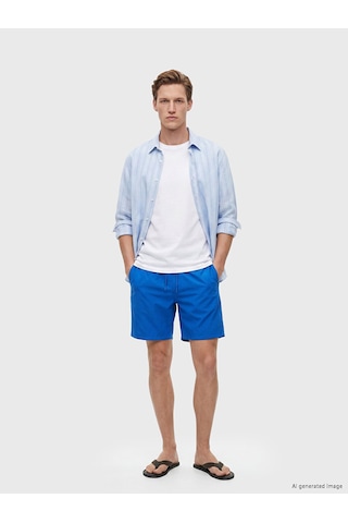 Lcw Swımwear Mavi Kısa Boy Basic Erkek Deniz Şortu