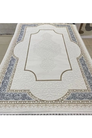 Gabardin Halı Miranda Serisi 4013 Akrilik Halı Salon Oturma Odası Halısı Krem