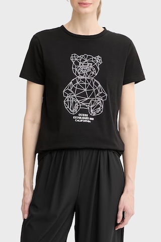 Guess Pamuklu Regular Fit Bisiklet Yaka Taşlı T Shirt V6gı12k3325 Bayan T Shirt V6gı12 K3325 Jblk Siyah