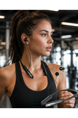 Extra Bass Kablosuz Kulaklık Uzun Bataryalı Neckband Tasarım Diğer