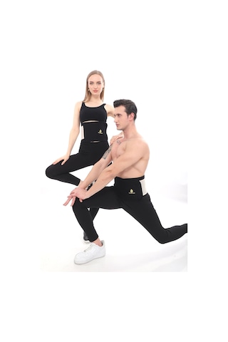 Sh Mağazacılık Unisex Termal Terleten  Ten  Bel Korse Kemer Ten Rengi