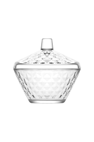 LAV Artemis Cam Şekerlik Tekli Cam Kapaklı