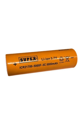 Supex Icr21700-5000f-3c 3.7v 5000mah Li-ion Düz Kafa Başsız Pil Supex Icr21700-5000f-3c 3.7v 5000mah Li-ion Düz Kafa Başsız Pil