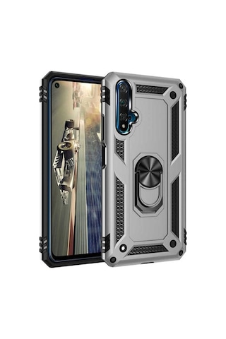 Huawei Honor 20 Kılıf Zore Vega Kapak Gri