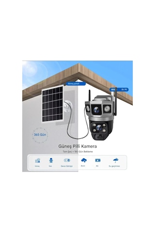 Gees Global Cmr51 V380 Solar Güvenlik Kamerası Gbzs