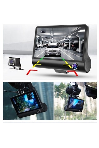 3 Kameralı 4 " 1080P Yol Kayıt Geri Vites Araç Kamerası