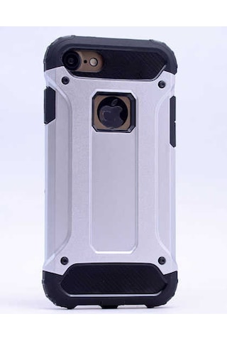 Noktaks - Apple Uyumlu iPhone 5 / 5s - Kılıf Çift Katman Zırh Tank Crash Military Kapak - Gri