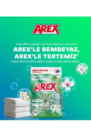 Arex Matik Toz Deterjan Beyazlar İçin 9 KG