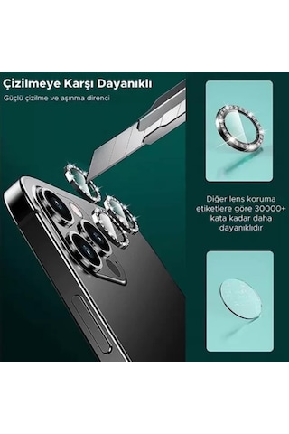 BİNANO Apple Uyumlu iPhone 14 PRO/14 PRO MAX TAŞLI MOR KAMERA K