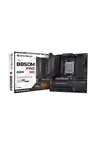 Maxsun Termınator B850m Pro Wıfı 8000 Oc Dp Hdmı M.2 Matx Ddr5 Am5 Anakart