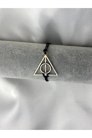 Haryy Potter Ölüm Yadigarları Üçgen Gümüş Metal Bileklik Ayarlana