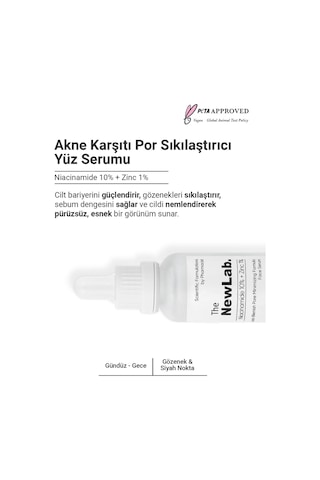 The NewLab Gözenek Sıkılaştırıcı Ve Sivilce Karşıtı Cilt Bakımı Serumu 30 Ml (Niacinamide 10% Zinc 1%)