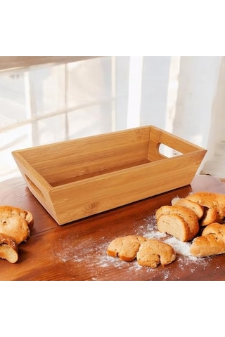 Bambu Ekmek Sepeti 23x13x7cm, Evonox Bambu Ekmeklik, Bambu Ekmek Sunumluk A