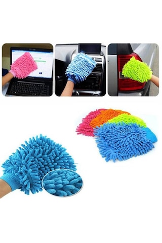 Mikrofiber Araç Yıkama Eldiveni Çizmez Oto Temizlik Eldiveni Nano Temizlik Eldiveni Universal