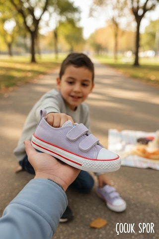 Enoch Burun Korumalı Converse Cırtlı Çocuk Ayakkabı Lila