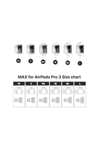 Max For Airpods Uyumlu Pro 3 M/ml/l 3 Çift