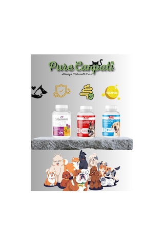 Purecanpati Köpek Vitamin Tüy Bakım Destek Seti Silycumin Dermado
