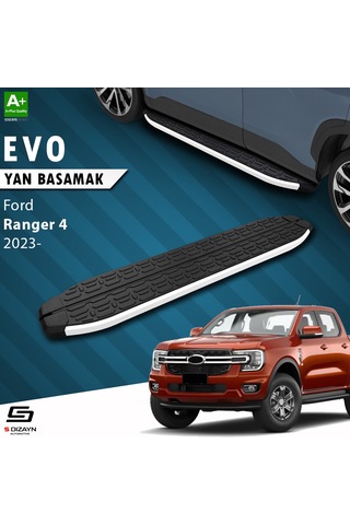 S-dizayn Ford Ranger 4 Evo Aluminyum Yan Basamak 203 Cm 2023 Üzeri A+ Kalite