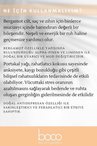 Boco Born In Cosmetics Bergamot + Portakal Saf Aromaterapi Uçucu Yağı 2 x 10 ML