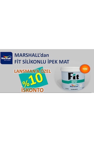 Marshall Fit Silikonlu Ipek Mat Silinebilir Iç Cephe Boya 10 Kg