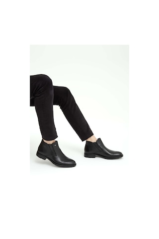 Tamer Tanca Erkek Hakiki Deri Siyah Casual Bot 183 22106 Erk Bot Sk21/22 Sıyah Siyah