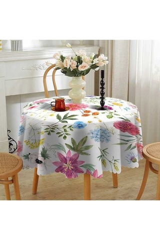 Novahub Yuvarlak Yuvarlak Yeni Ve Su Örtüsü Noel Masa Geçirmez Elli Dayanıklı Aşınmaya Altı Sk Beyaz