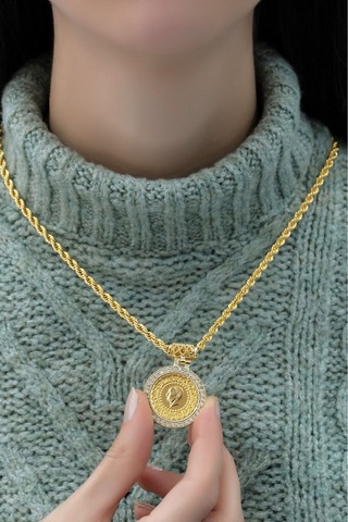 Yarım Altınlı Halat Kolye