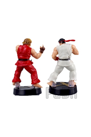 Street Fighter Aksiyon Figür Biblo Hediyelik 9 Cm - 2 Li Set