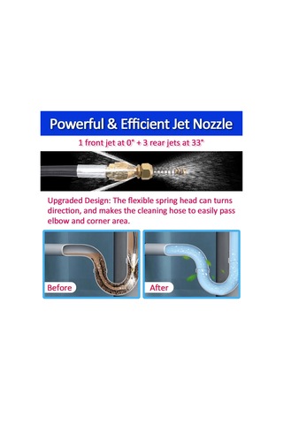 10 Metre 2320psi 160bar Yüksek Basınçlı Yıkama Kanalizasyon Drenaj Su Temizleme Hortumu Boru Temizleyici Karcher K2 K3 K4 K5 K6 K7