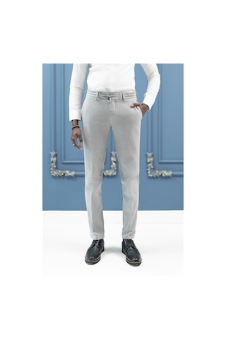 Ecer Regular Fit Beli İplikli Yan Cepli Astarsız Kışlık Kumaş Pantolon gri