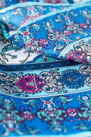 İpekçe Eşarp İp Rayon 100 100 Desenli - Turkuaz Turkuaz - Çok Renkli