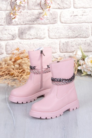 Fort Cool Duru Anatomik Sıcak Astar Kaymaz Taban Kız Çocuk Çizme Pudra