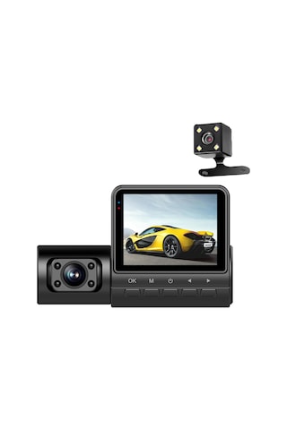 Tenfowee "3 Kameralı 1080p Araç Kamerası: Gece Görüşlü, Hareket Algılamalı, Döngü Kayıtlı"