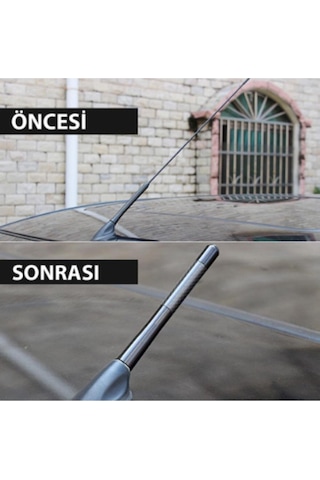Ford Fiesta 2008 Sonrası Uyumlu Karbon Oto Çubuk Anten Kırmızı