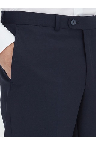 Kip Lacivert Düz Dokuma Fitted Fit Klasik Yün Karışımlı Pantolon Pant-452