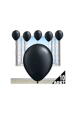Siyah Balon. 10 Adet