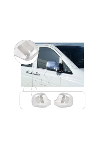 Mercedes Vito W639 Uyumlu 2004-2009 Ayna Kapağı 2 Parça Abs Krom Kaplama