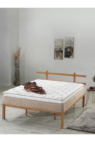 Mu&bah Ultra Ortopedik Aqua Pedli Paket Yaylı Peluş Tavşan Tüyü Kumaş Yatak 80x180