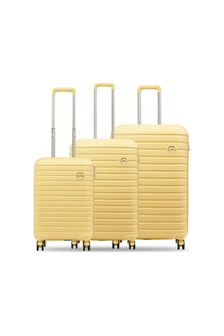 Ground Line Style 3'lü Set Valiz 10663 Sarı