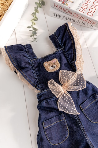Babymod Kız Bebek-çocuk Denim Salopet Kot Tulum Lacivert